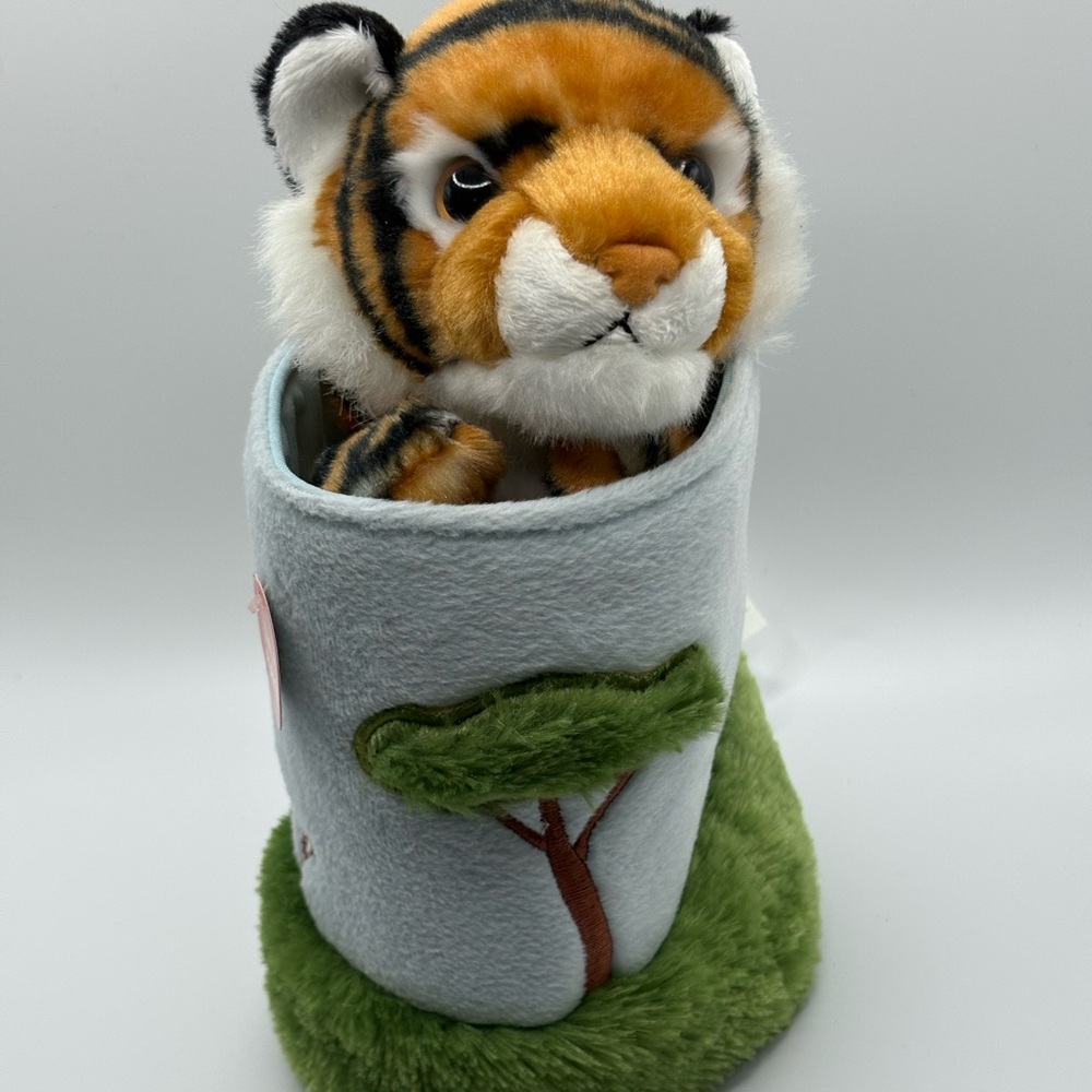 Aurora TIGER Plush Puppet Stuffed Animal Toy In Tree 11” New Without Tags